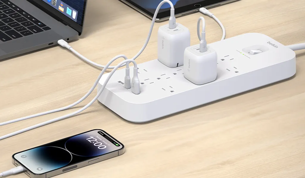 A power strip surge protector. Credit: Belkin