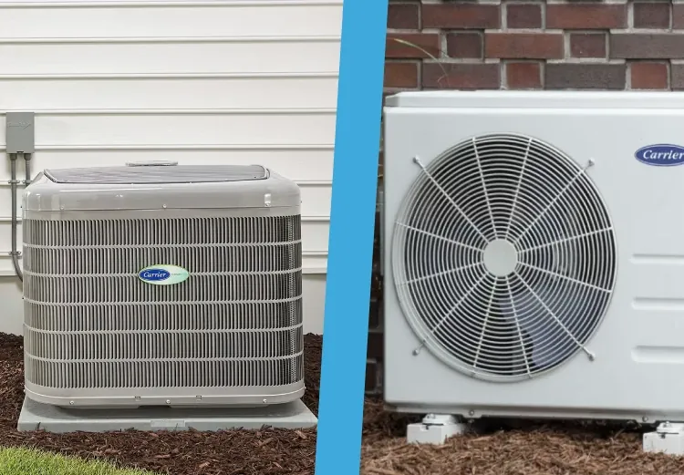 Central and mini-split heat pumps. (Credit: Carrier)