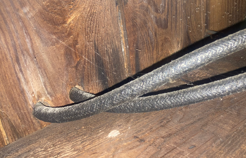 Knob-and-tube wiring.